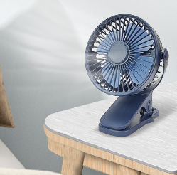USB Mini Clip Office Fan - Silent / Rechargeable