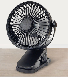 USB Mini Clip Office Fan - Silent / Rechargeable