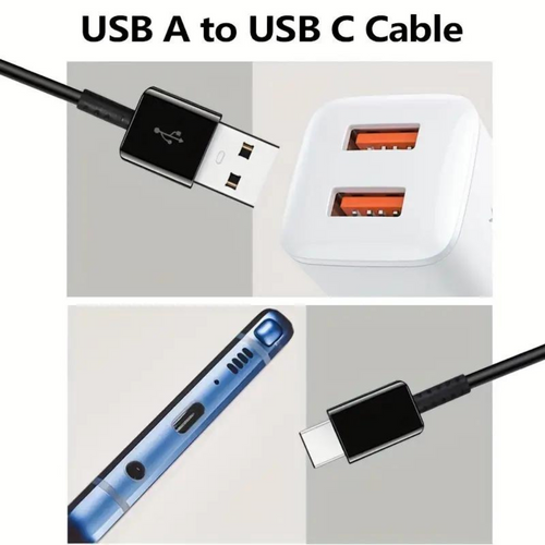 4-PACK 3FT Black USB-C  Type C Charging Cords Cable