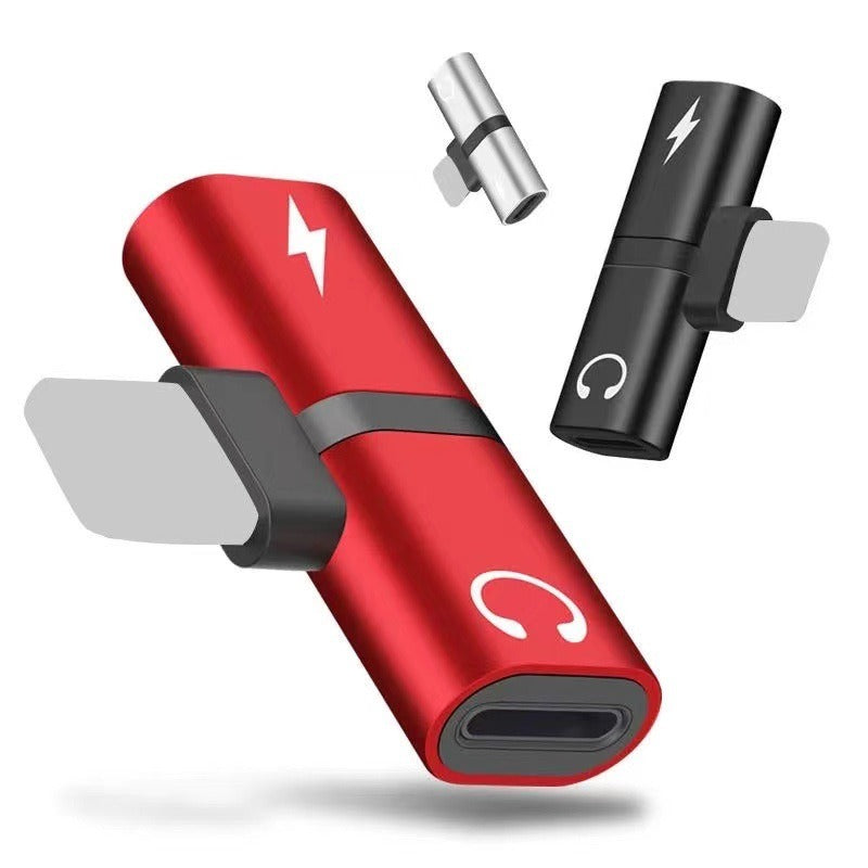 2-in-1 Audio Headphone Charging Adapter for iPhone
