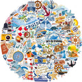 100 PCS Vinyl Nautical Cruise Stickers for Scrapbooking